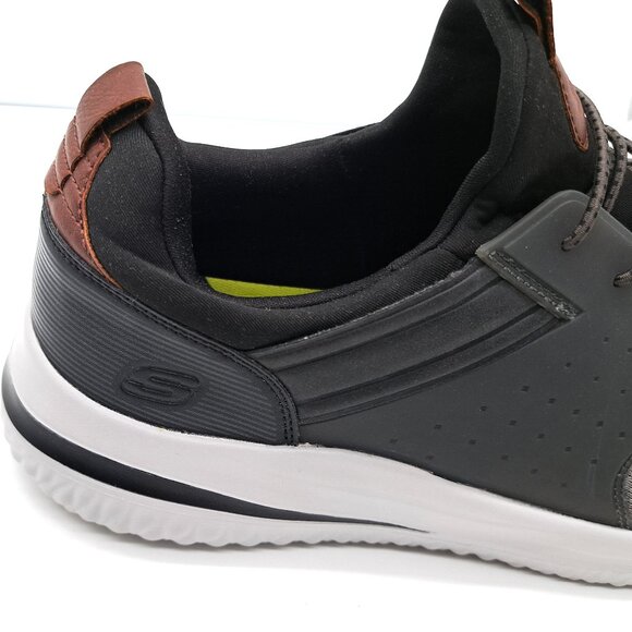 Skechers Mens Delson 3.0 - Cicada Knitted Bungee Lace Slip On - Size 13 - Picture 11 of 14